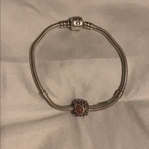 Retired Rare Pandora Dew Drops on Flowers Charm